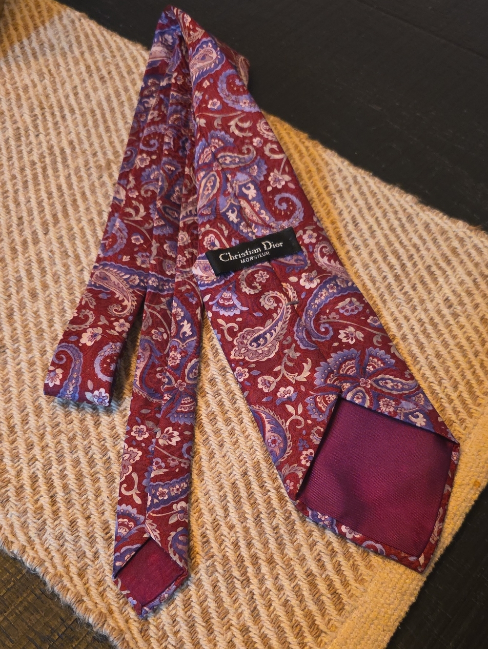 Chrstian Dior Monsieur Silk Paisley Tie